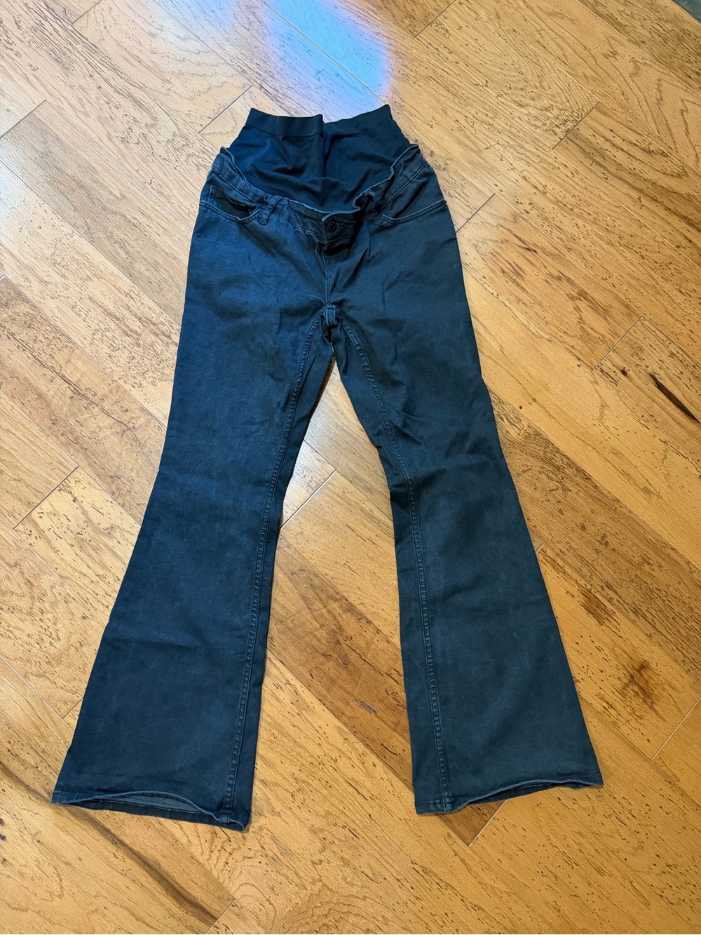 Old Navy Black Flare Maternity Jeans